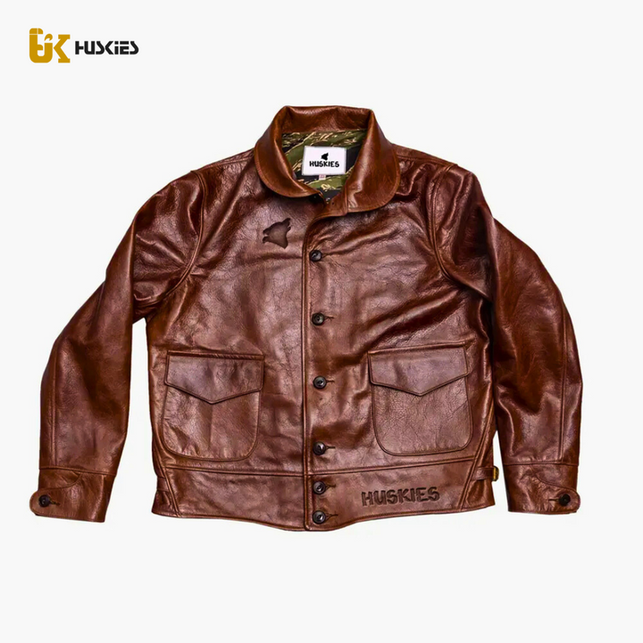 The Vintage 1930s – Leather Jacket - Brown - ATELIER HUSKIES