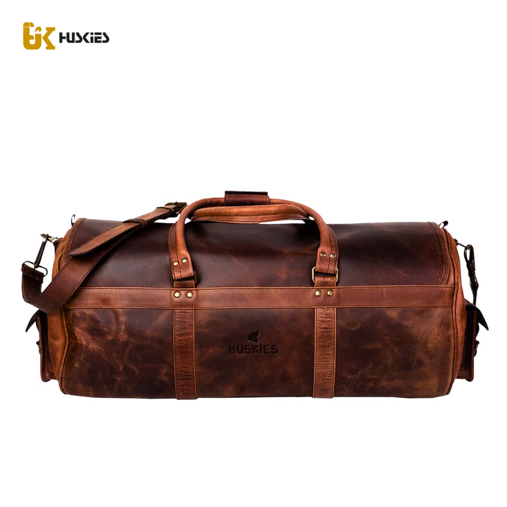 Dukes Buffalo Leather Travel Duffle Bag - ATELIER HUSKIES